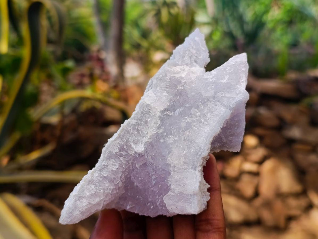 Natural Etched Blue Chalcedony Geodes x 6 From Nsanje, Malawi - Toprock Gemstones and Minerals 