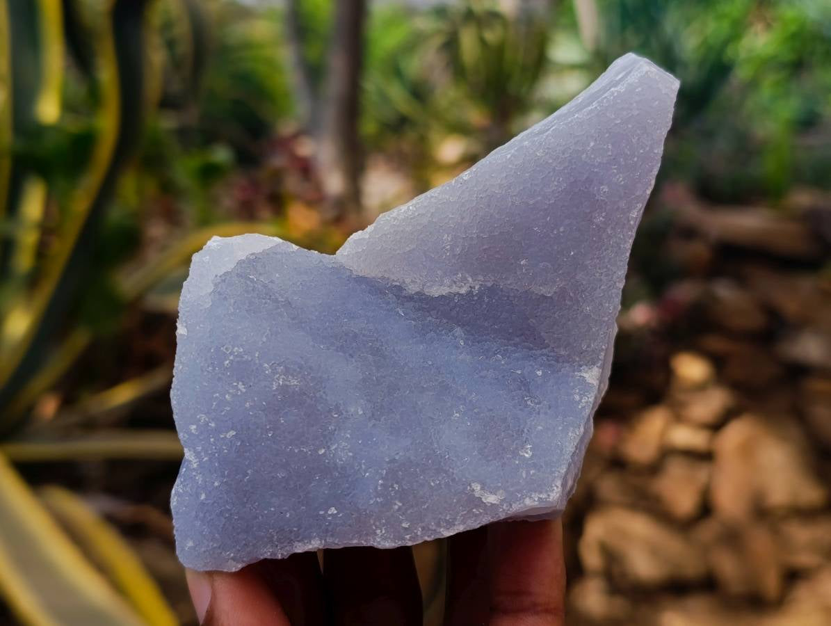 Natural Etched Blue Chalcedony Geodes x 6 From Nsanje, Malawi - Toprock Gemstones and Minerals 