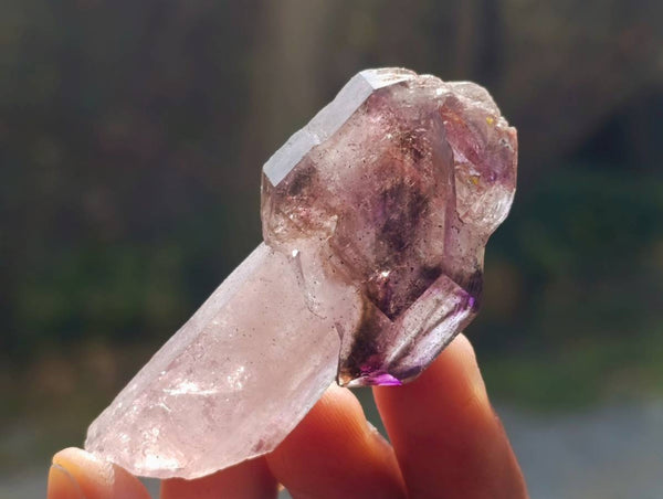 Natural Window Amethyst Crystals x 12 From Chiredzi, Zimbabwe