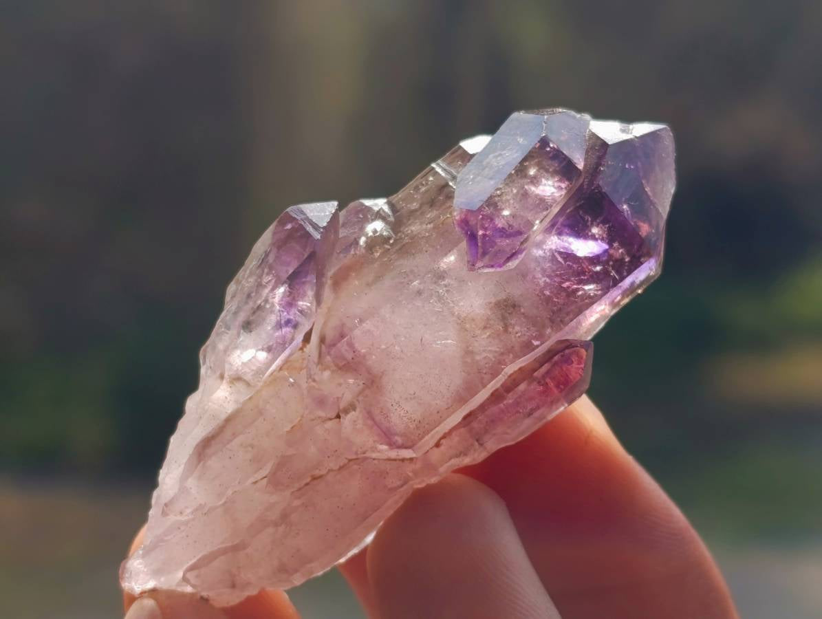 Natural Window Amethyst Crystals x 12 From Chiredzi, Zimbabwe - Toprock Gemstones and Minerals 