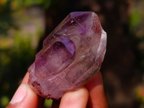 Natural Window Amethyst Crystals x 12 From Chiredzi, Zimbabwe