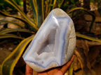Polished Blue Lace Agate Geode x 1 From Nsanje, Malawi - Toprock Gemstones and Minerals 