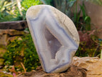 Polished Blue Lace Agate Geode x 1 From Nsanje, Malawi - Toprock Gemstones and Minerals 