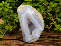 Polished Blue Lace Agate Geode x 1 From Nsanje, Malawi - Toprock Gemstones and Minerals 