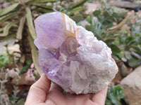 Natural Jacaranda Amethyst Quartz Clusters x 2 From Mumbwa, Zambia - Toprock Gemstones and Minerals 
