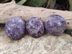 Polished Lepidolite With Pink Rubellite Palm Stones x 12 From Ambatondrazaka, Madagascar - Toprock Gemstones and Minerals 
