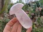 Polished Rose Quartz Mushrooms x 4 From Madagascar - Toprock Gemstones and Minerals 
