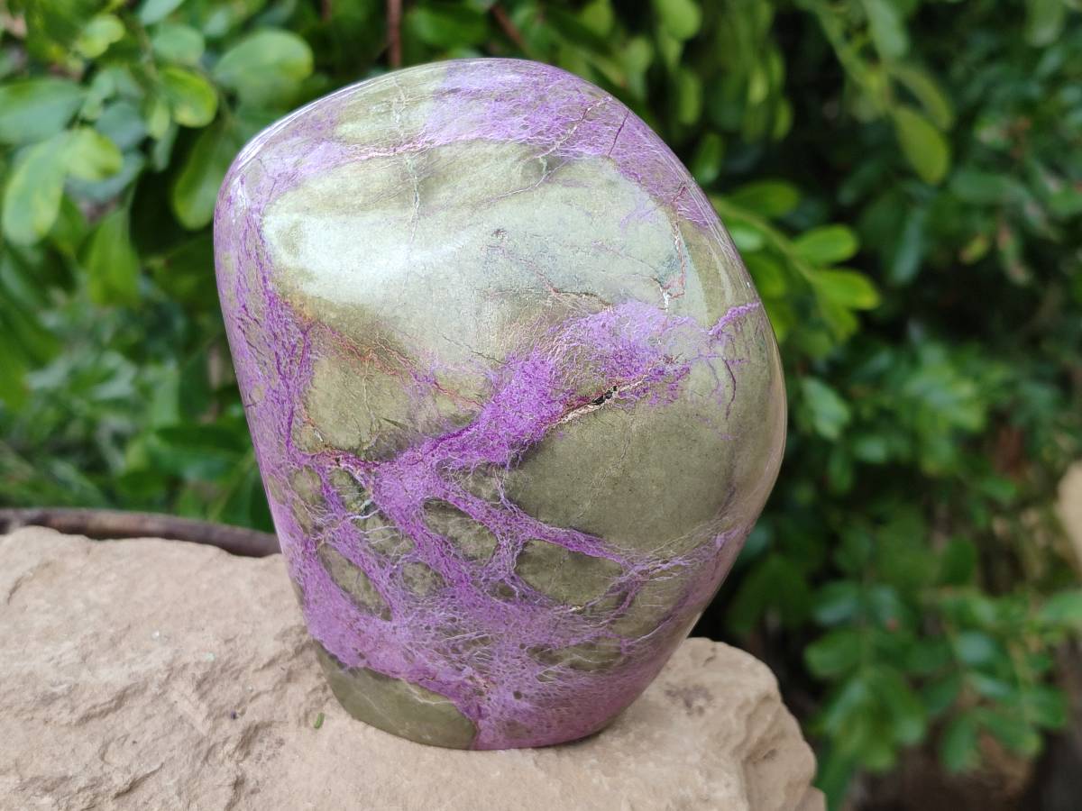 Polished Stichtite Specimens x 2 From Barberton, South Africa - Toprock Gemstones and Minerals 