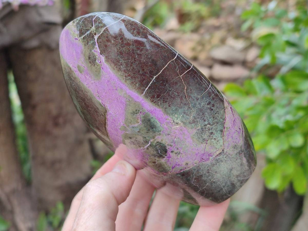 Polished Stichtite Specimens x 2 From Barberton, South Africa - Toprock Gemstones and Minerals 