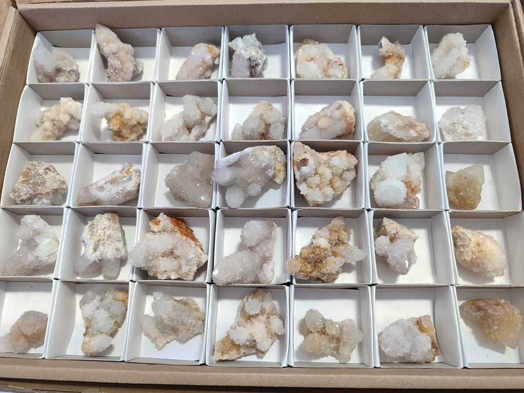 Natural White Spirit Quartz Clusters x 35 From Boekenhouthoek, South Africa - Toprock Gemstones and Minerals 