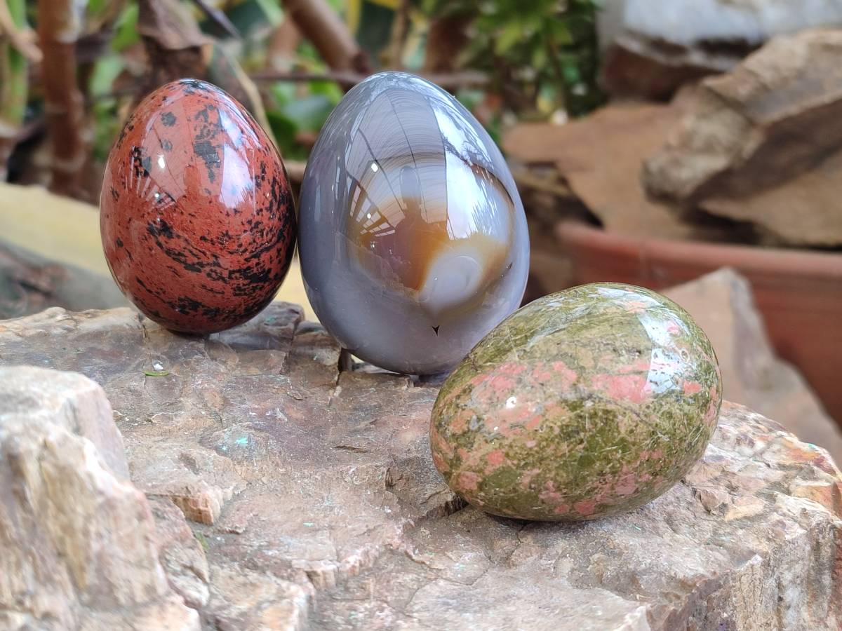 Polished Mixed Selected Multi Mineral Eggs x 12 From Southern Africa - Toprock Gemstones and Minerals 