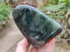Polished Bloodstone Standing Free Form x 3 From Swaziland - Toprock Gemstones and Minerals 