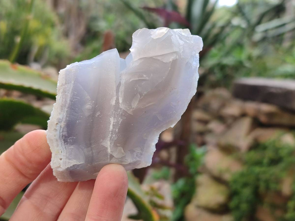 Natural Etched Blue Chalcedony Geodes x 12 From Nsanje, Malawi - Toprock Gemstones and Minerals 