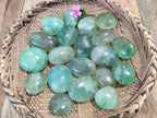 Polished Green Fluorite Gallets x 20  From Madagascar - Toprock Gemstones and Minerals 