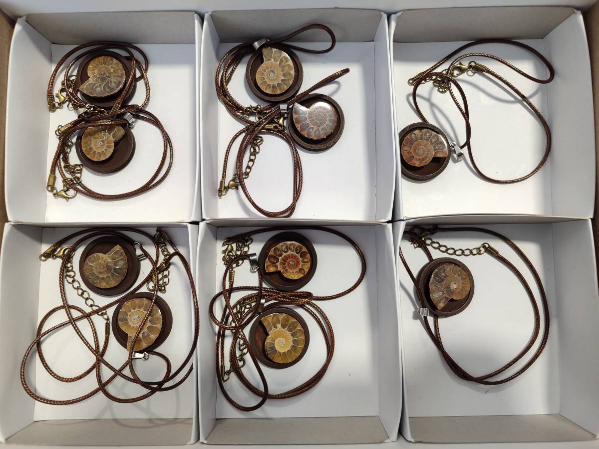 Hand Made Ammonite Pendant - sold per item - From Madagascar - Toprock Gemstones and Minerals 