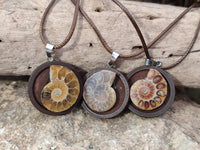 Hand Made Ammonite Pendant - sold per item - From Madagascar