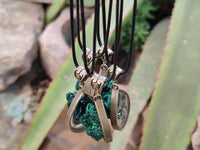 Hand Made Natural Silky Malachite Necklaces - Sold Per Item From Kasompe, Congo