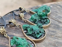 Hand Made Natural Silky Malachite Necklaces - Sold Per Item From Kasompe, Congo