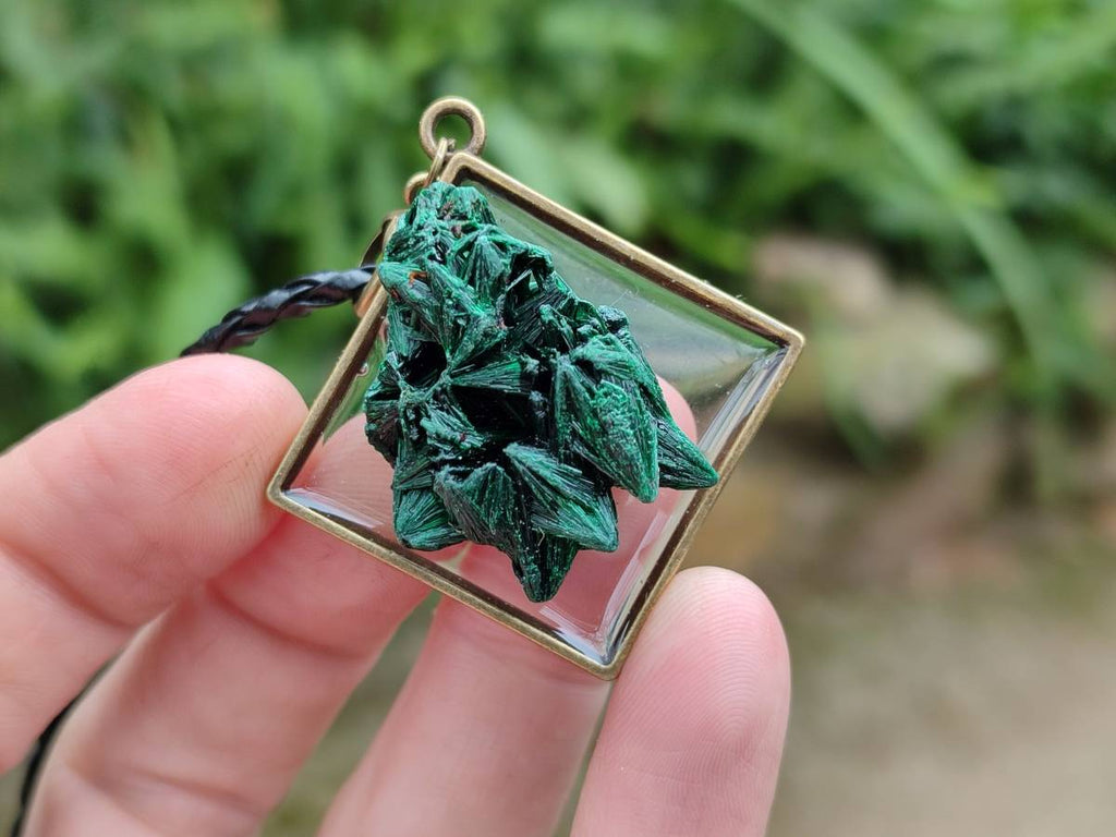 Hand Made Natural Silky Malachite Necklaces -Sold Per Item From Kasompe, Congo - Toprock Gemstones and Minerals 