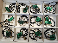 Hand Made Natural Silky Malachite Necklaces -Sold Per Item From Kasompe, Congo