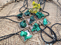 Hand Made Natural Silky Malachite Necklaces -Sold Per Item From Kasompe, Congo