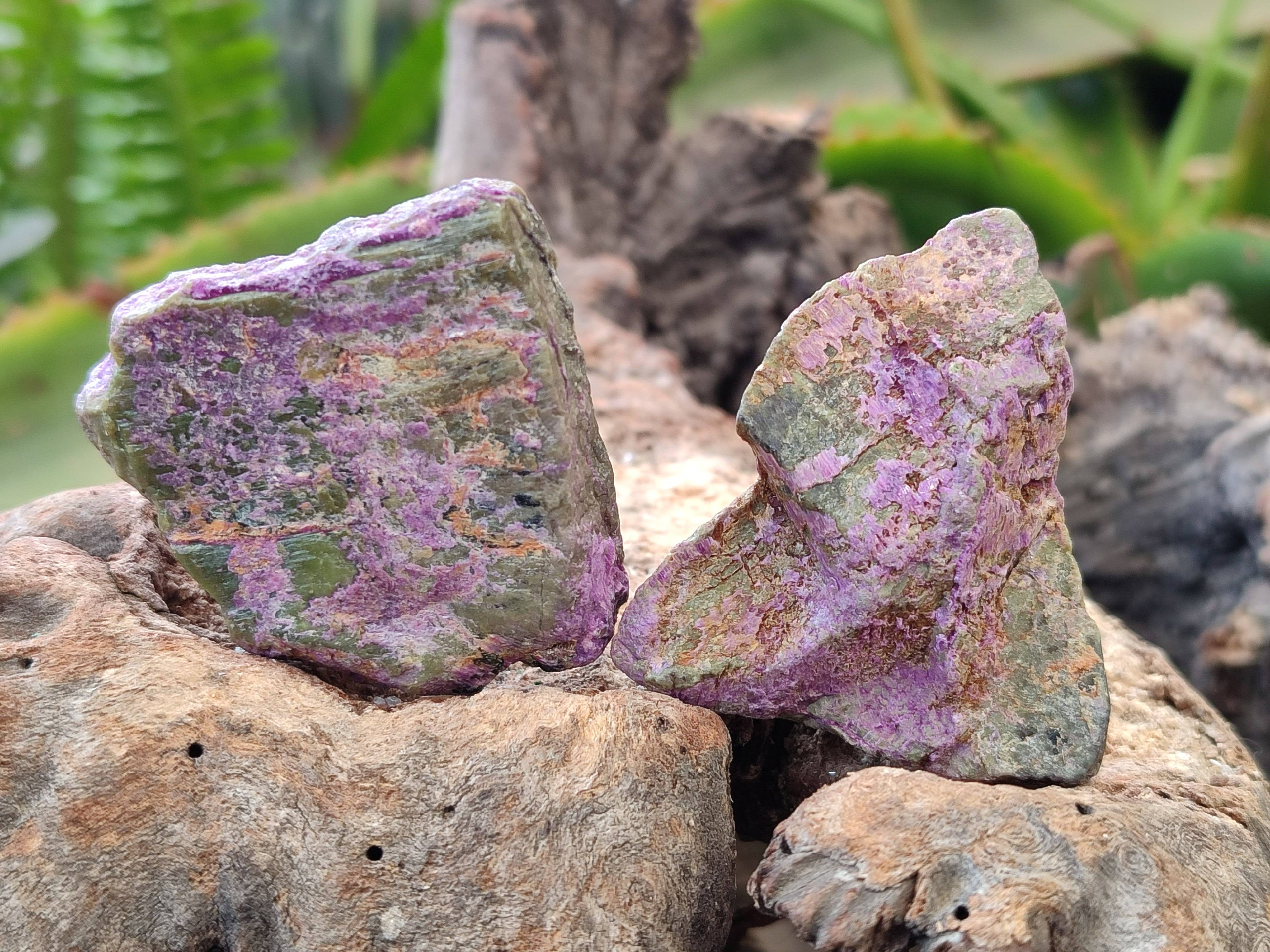 Natural Cobbed Stichtite Specimens x 35 From Barberton, South Africa - Toprock Gemstones and Minerals 