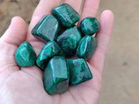 Polished Flower Banded Malachite Free Forms x 35 From Congo - Toprock Gemstones and Minerals 