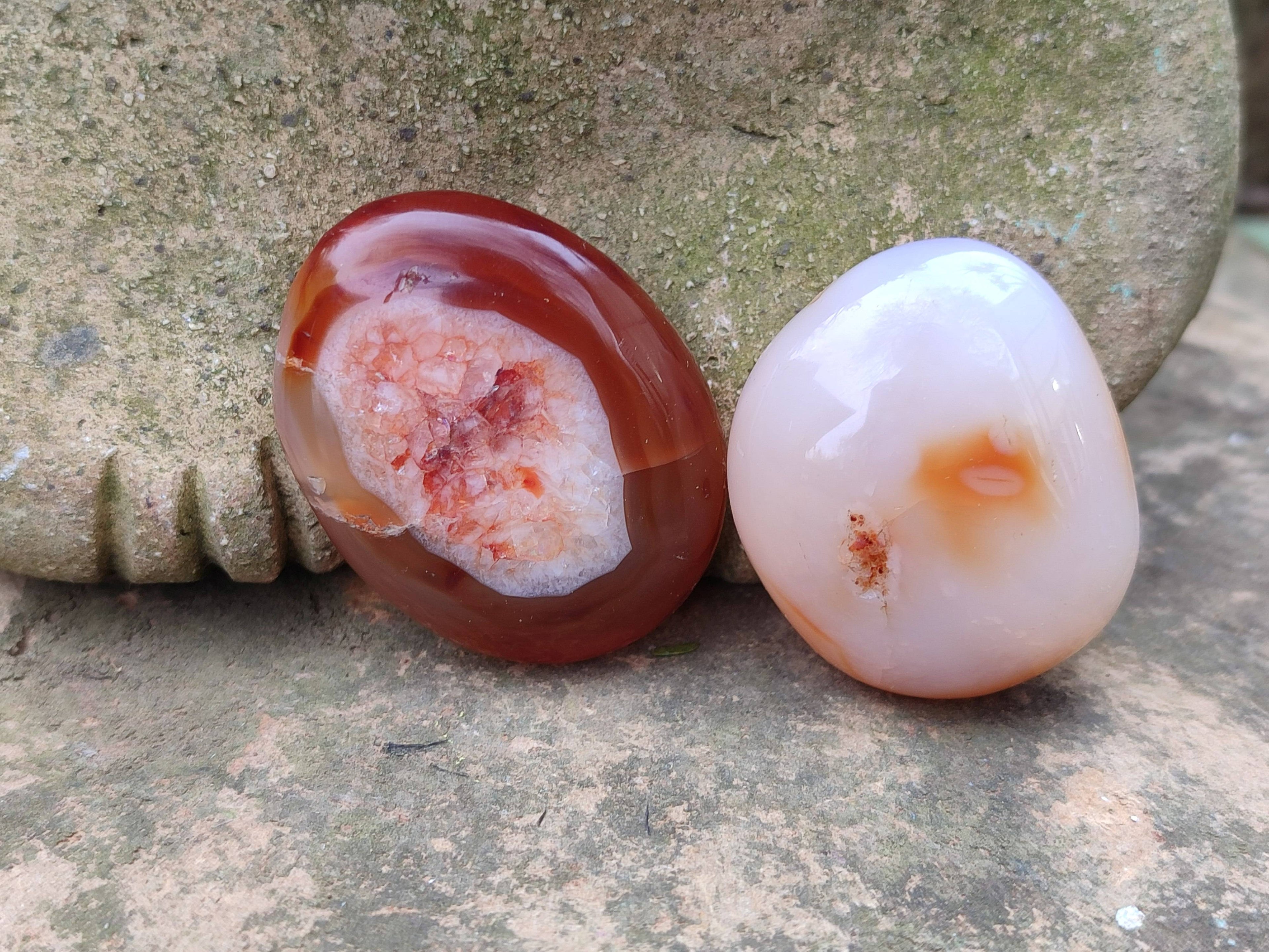 Polished Carnelian Palm Stones x 20 From Madagascar - Toprock Gemstones and Minerals 