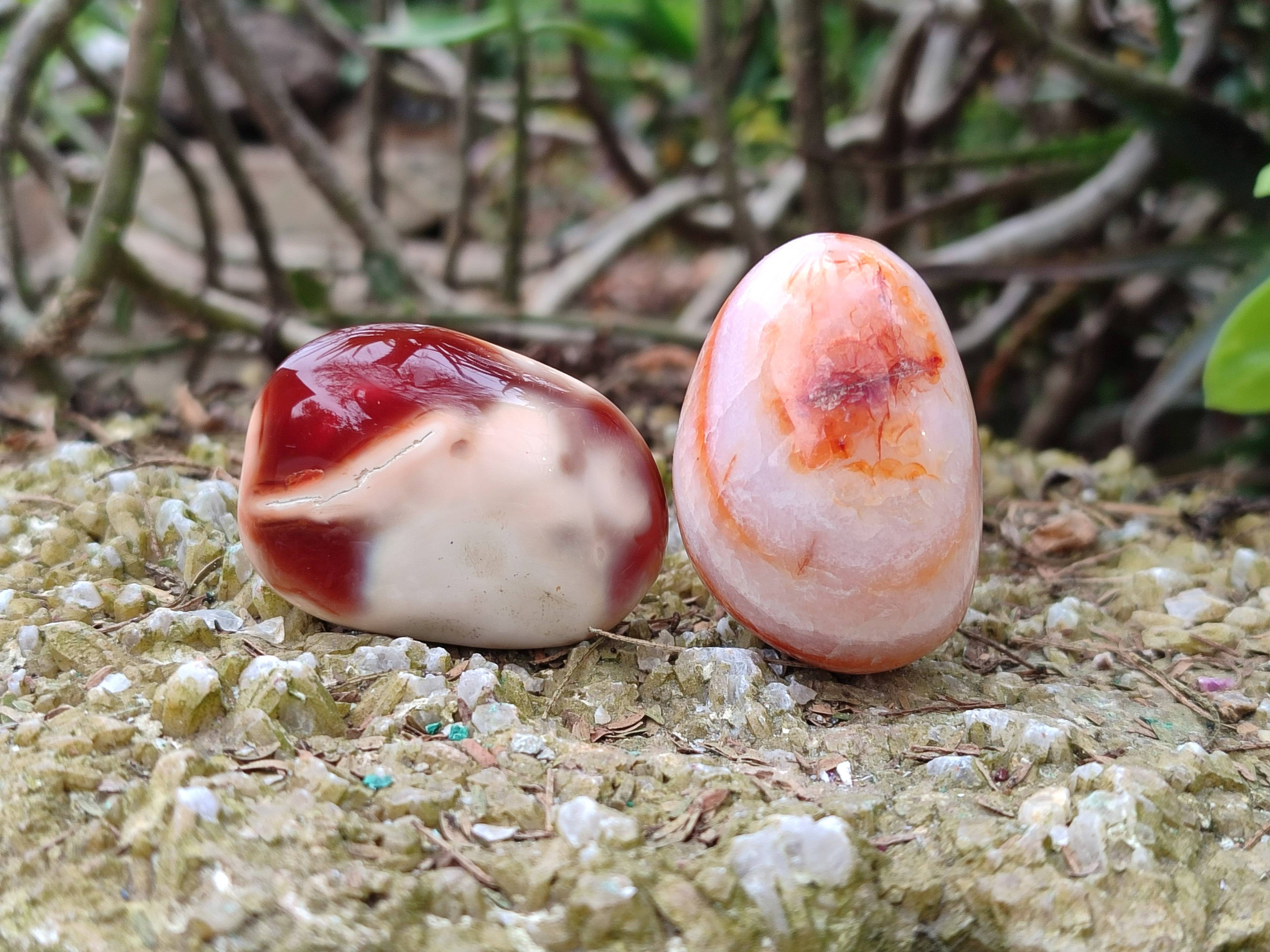 Polished Carnelian Palm Stones x 20 From Madagascar - Toprock Gemstones and Minerals 