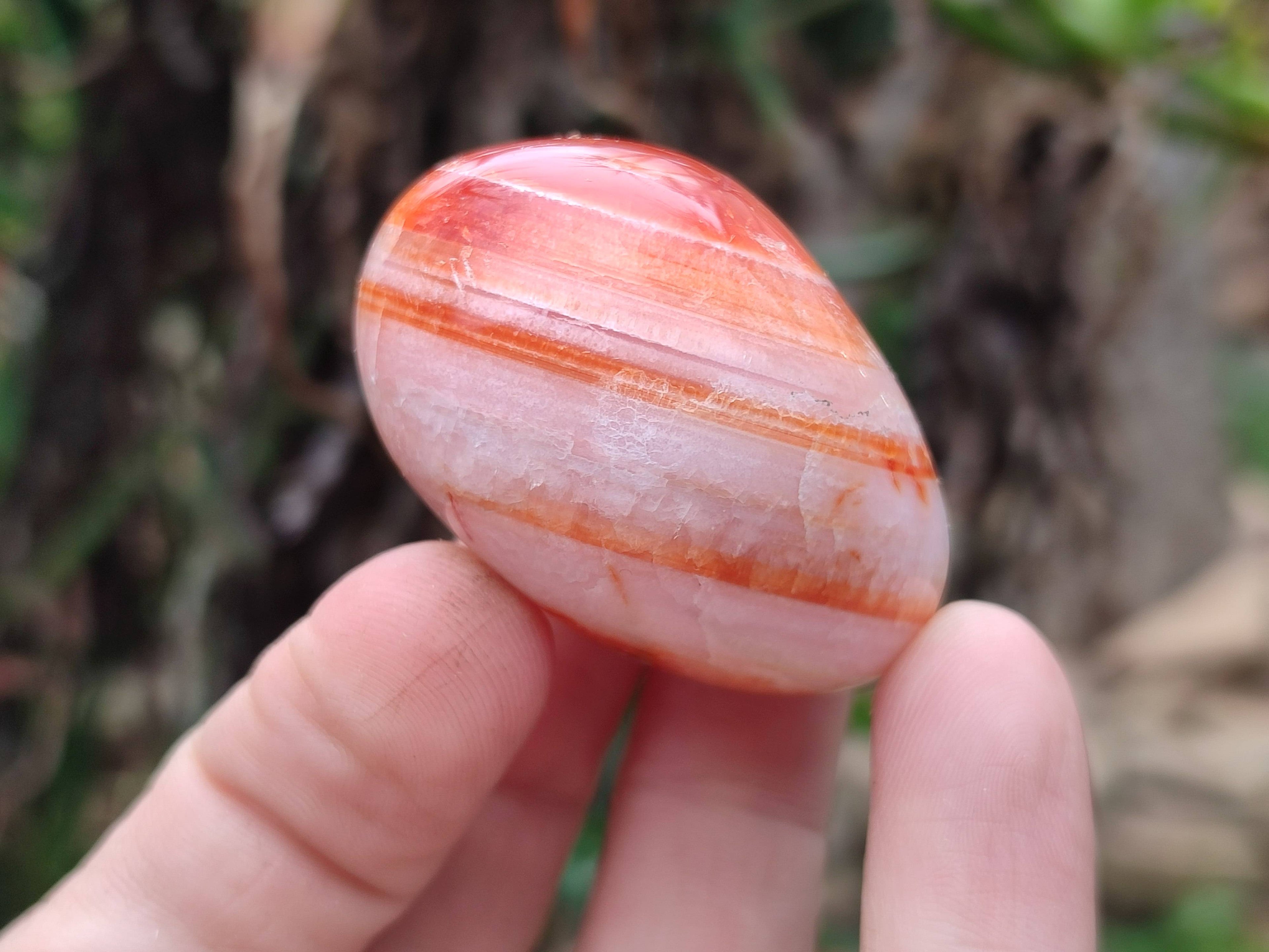 Polished Carnelian Palm Stones x 20 From Madagascar - Toprock Gemstones and Minerals 