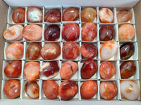 Polished Carnelian Palm Stones x 20 From Madagascar