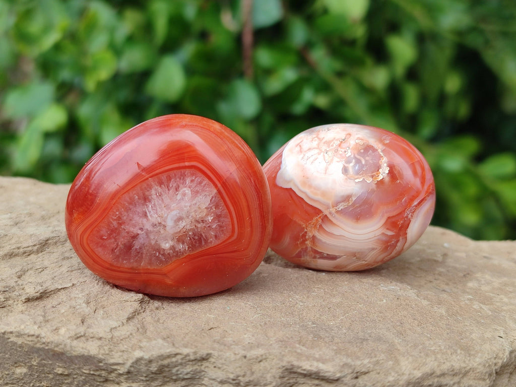Polished Carnelian Palm Stones x 20 From Madagascar - Toprock Gemstones and Minerals 