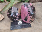 Polished On One Side Rhodonite x 4 Standing Display Pieces from Madagascar - Toprock Gemstones and Minerals 
