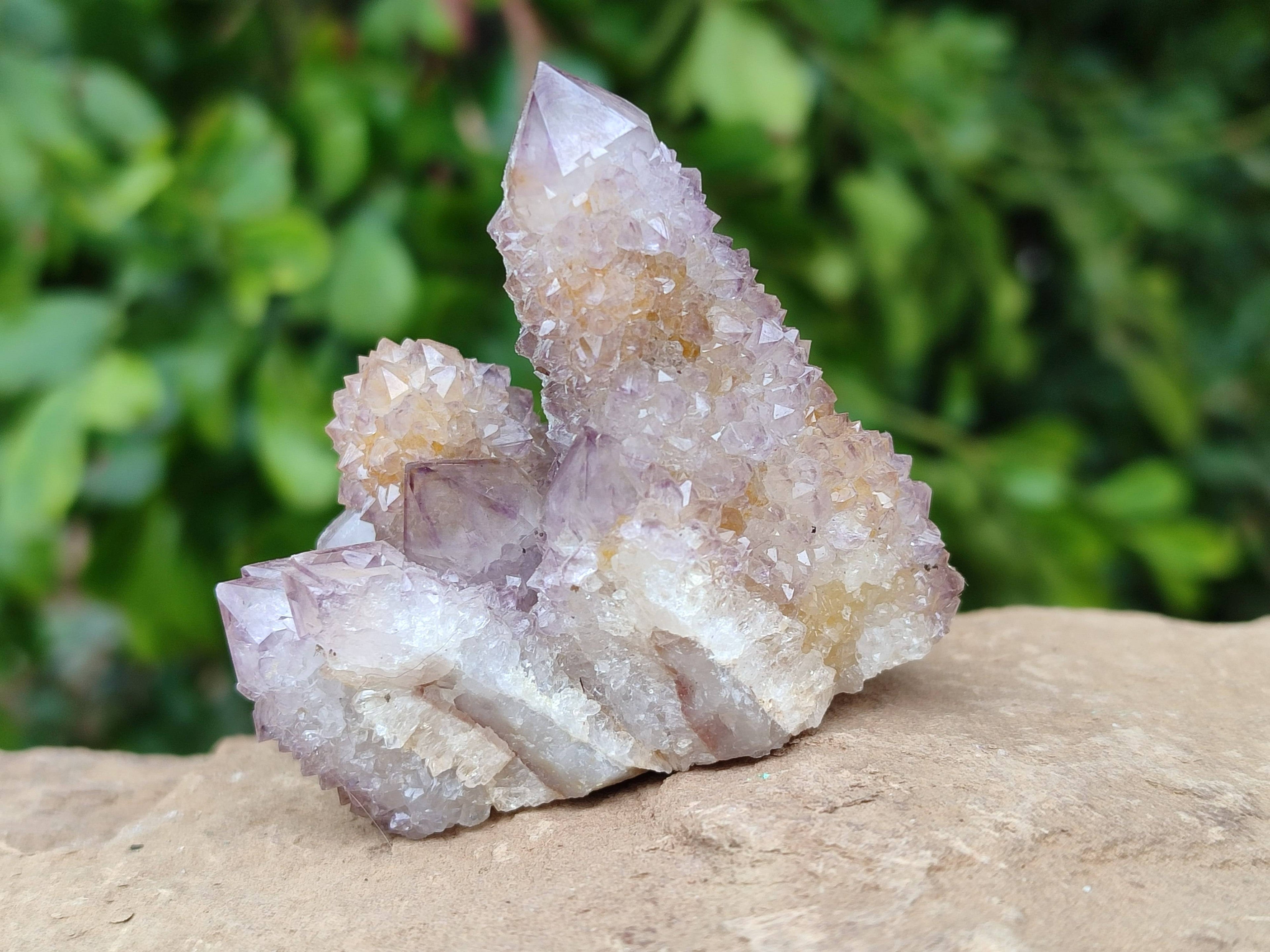 Natural Amethyst Spirit Quartz Clusters x 6 From Boekenhouthoek, South Africa - Toprock Gemstones and Minerals 
