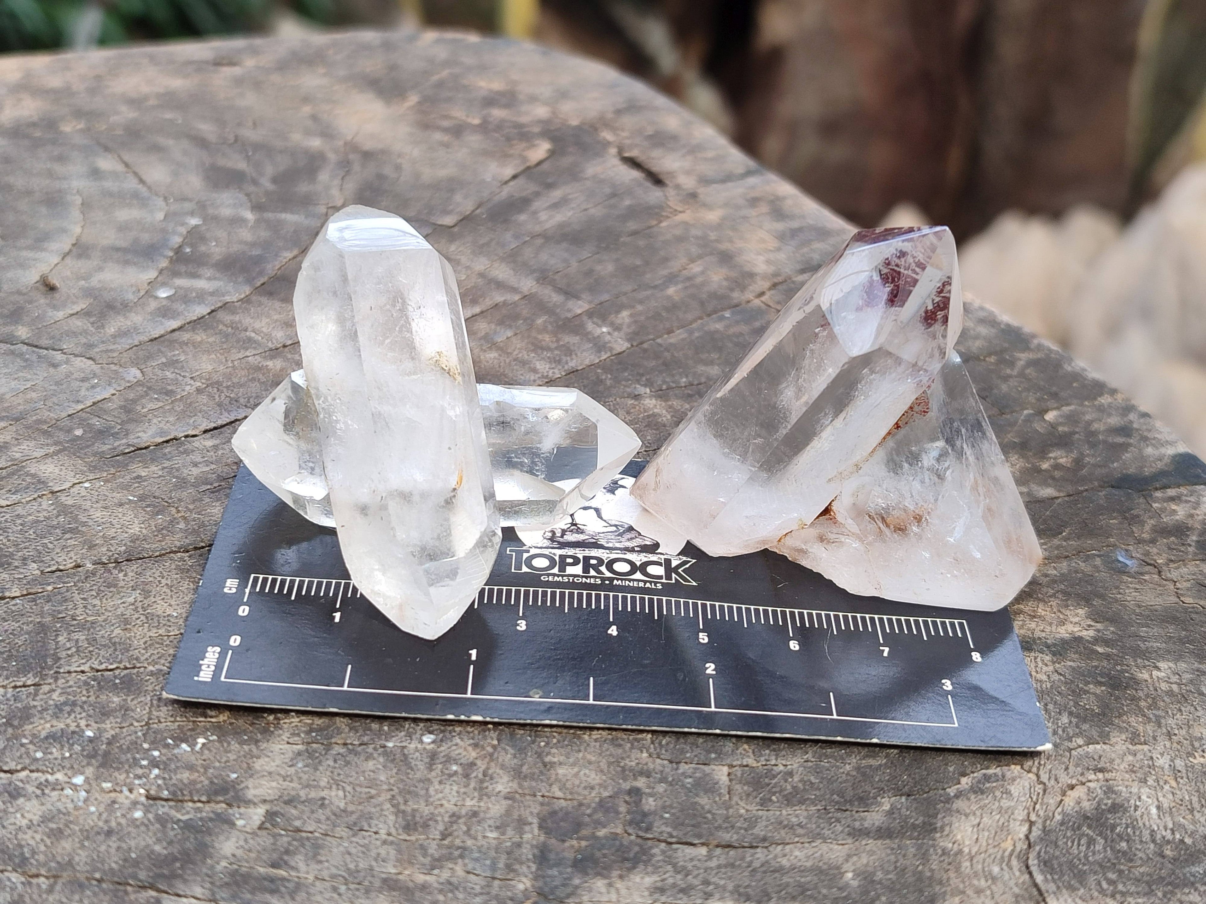 Polished Interesting Quartz Crystals x 12 From Madagascar - Toprock Gemstones and Minerals 