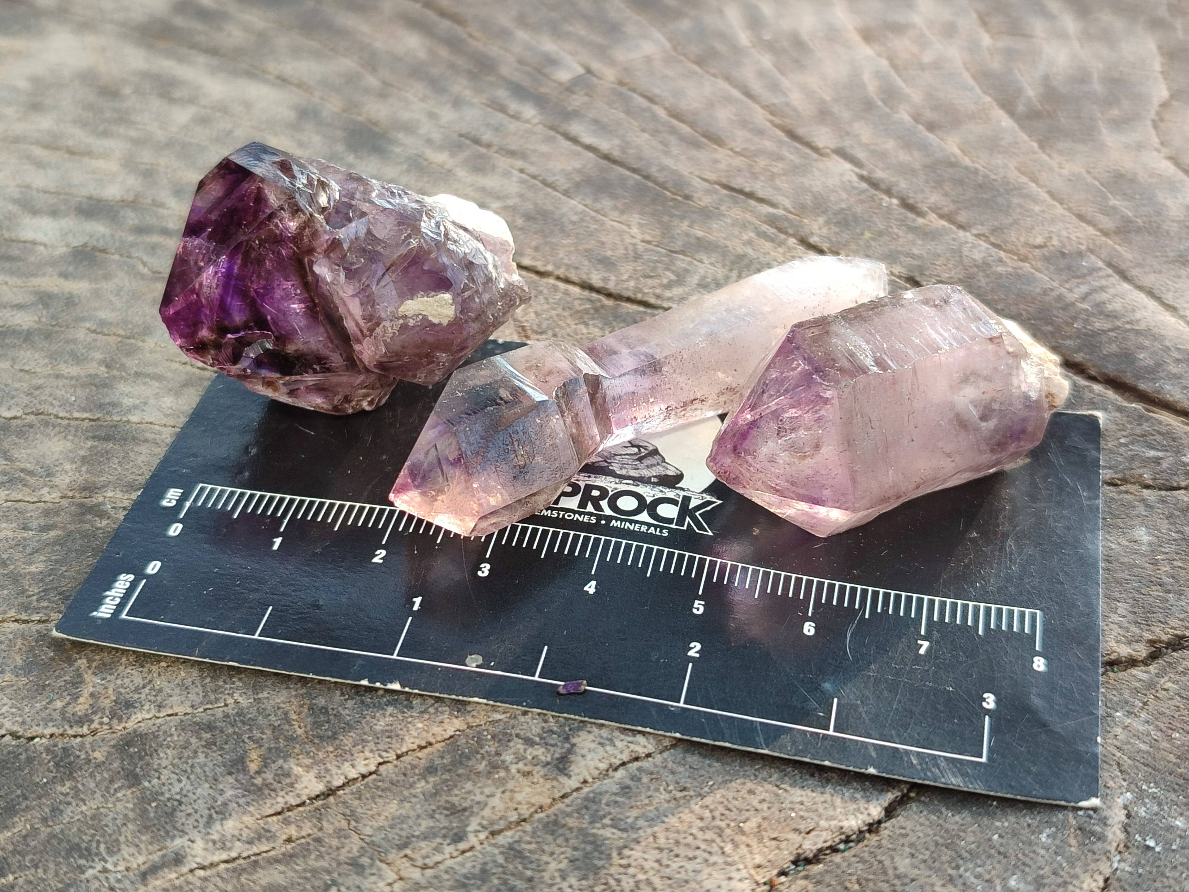 Natural Window Amethyst Crystals x 20 From Chiredzi, Zimbabwe - Toprock Gemstones and Minerals 