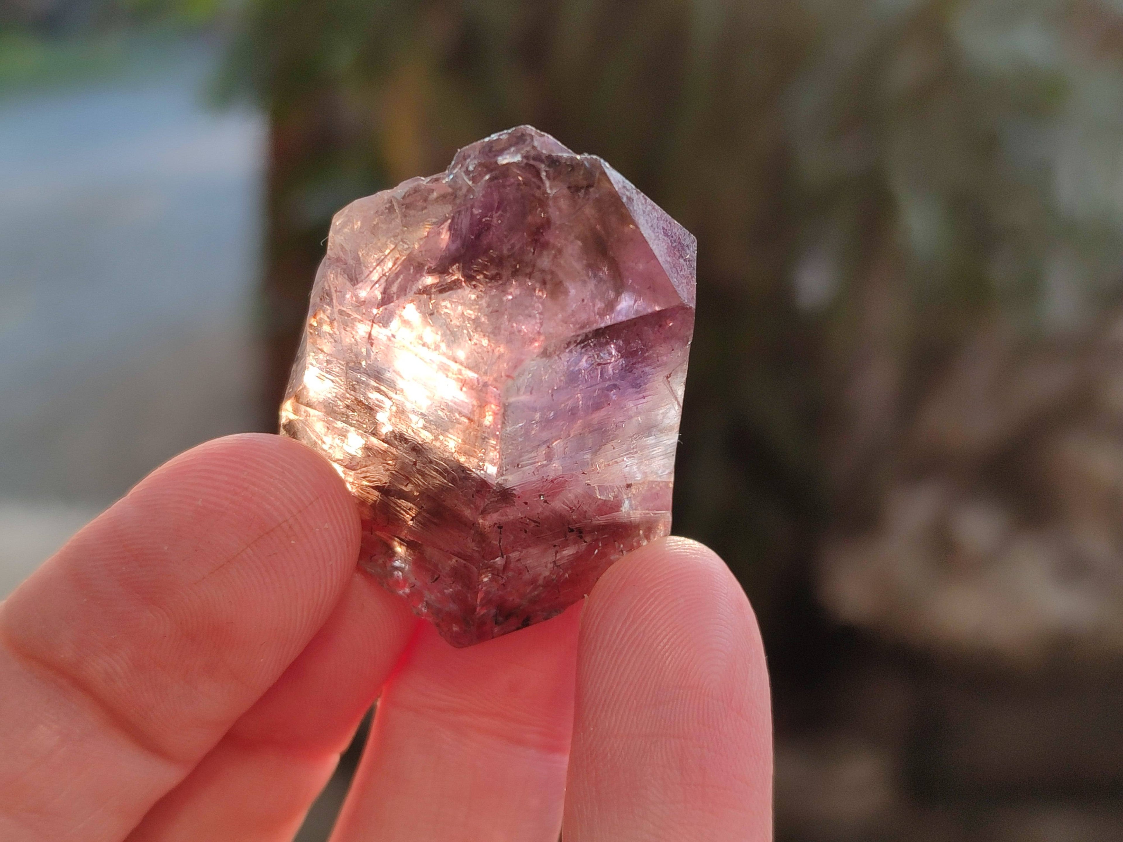 Natural Window Amethyst Crystals x 20 From Chiredzi, Zimbabwe - Toprock Gemstones and Minerals 