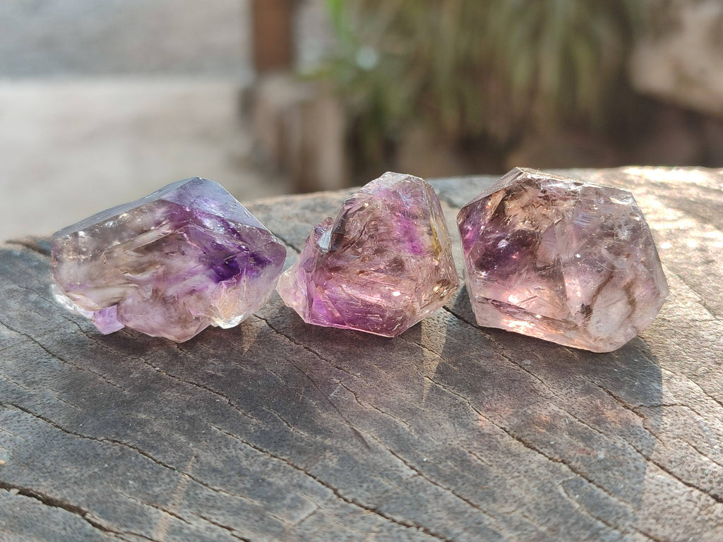 Natural Window Amethyst Crystals x 20 From Chiredzi, Zimbabwe - Toprock Gemstones and Minerals 