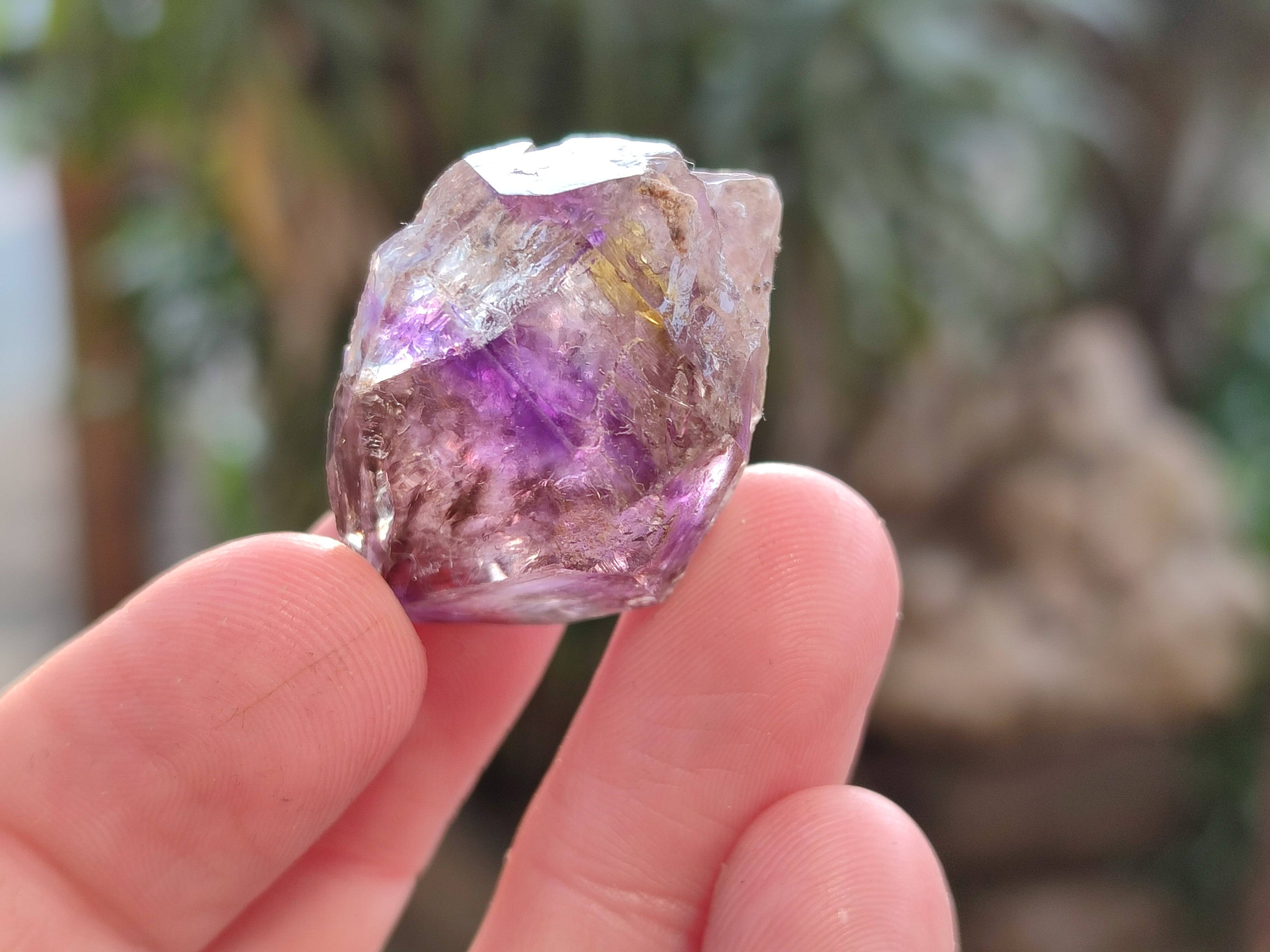 Natural Window Amethyst Crystals x 20 From Chiredzi, Zimbabwe - Toprock Gemstones and Minerals 