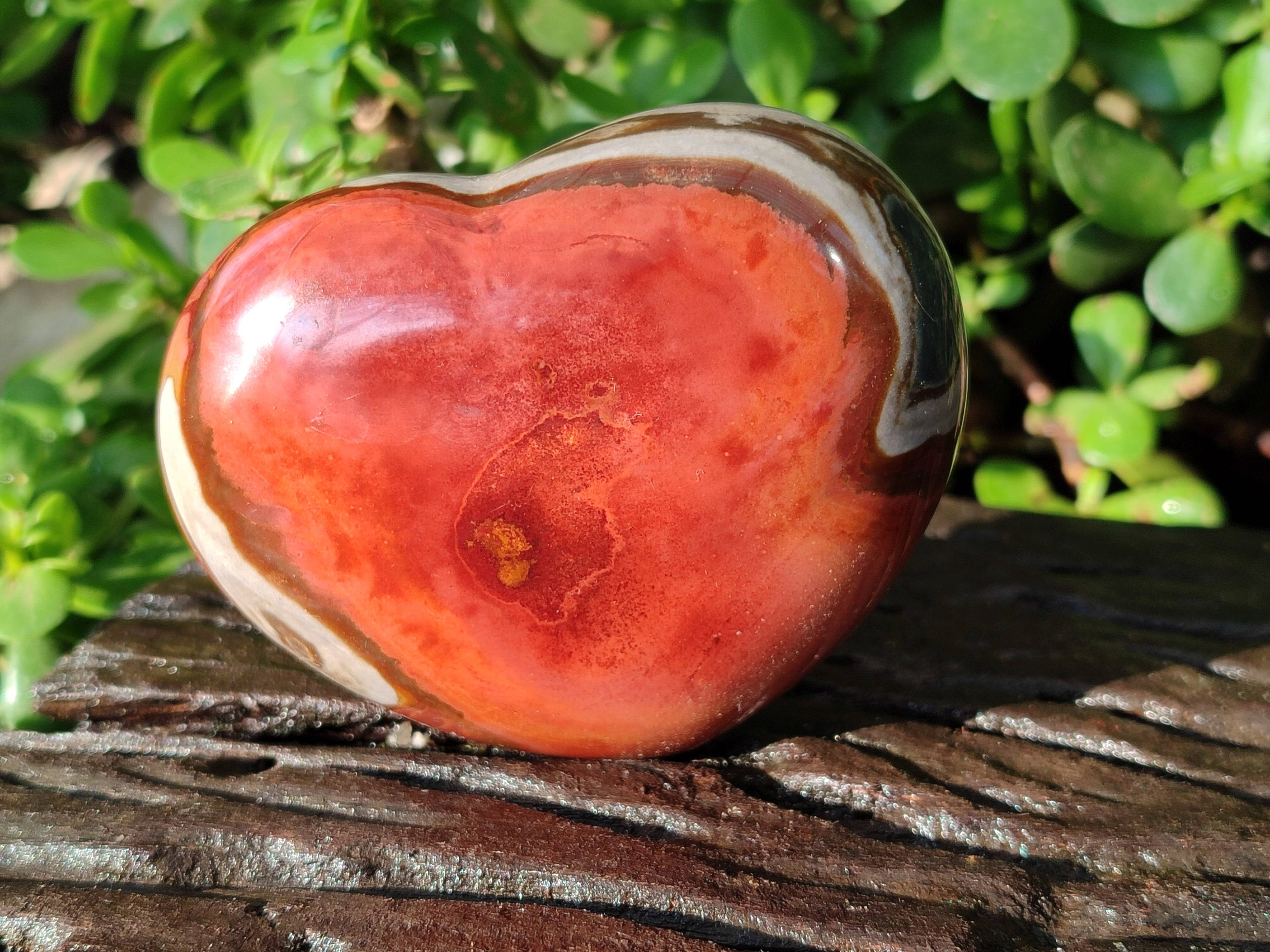 Polished Polychrome Jasper Hearts x 6 From NW Coast, Madagascar - Toprock Gemstones and Minerals 