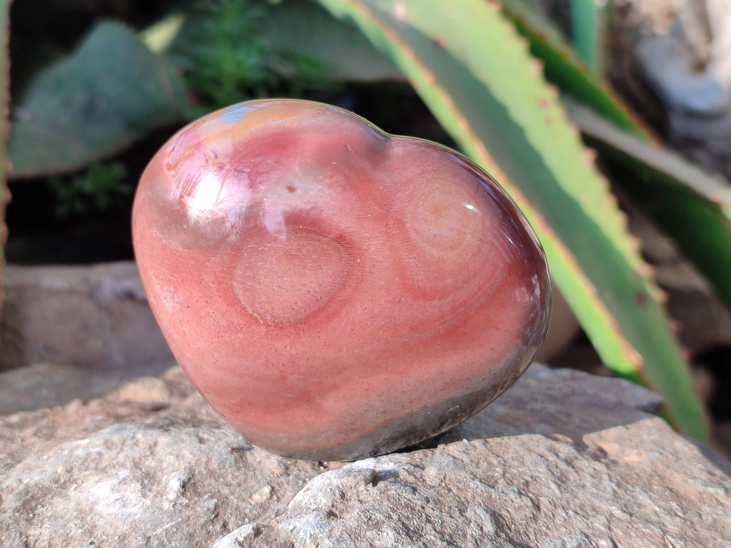 Polished Polychrome Jasper Hearts x 6 From NW Coast, Madagascar - Toprock Gemstones and Minerals 