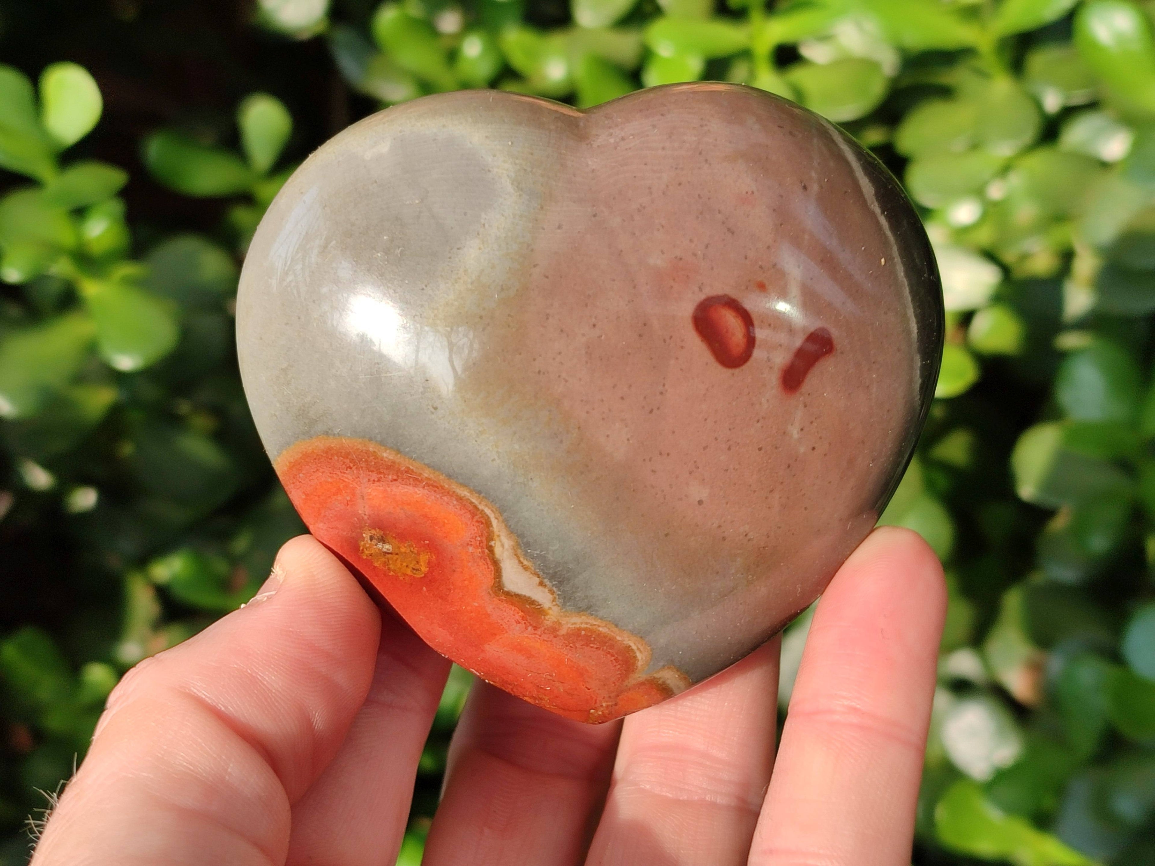Polished Polychrome Jasper Hearts x 6 From NW Coast, Madagascar - Toprock Gemstones and Minerals 