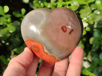 Polished Polychrome Jasper Hearts x 6 From NW Coast, Madagascar