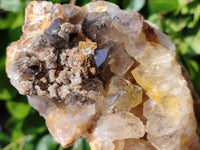 Natural Limonite Quartz Clusters x 2 From Solwezi, Zambia - Toprock Gemstones and Minerals 