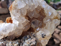 Natural Limonite Quartz Clusters x 2 From Solwezi, Zambia - Toprock Gemstones and Minerals 