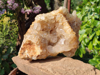 Natural Limonite Quartz Clusters x 2 From Solwezi, Zambia - Toprock Gemstones and Minerals 