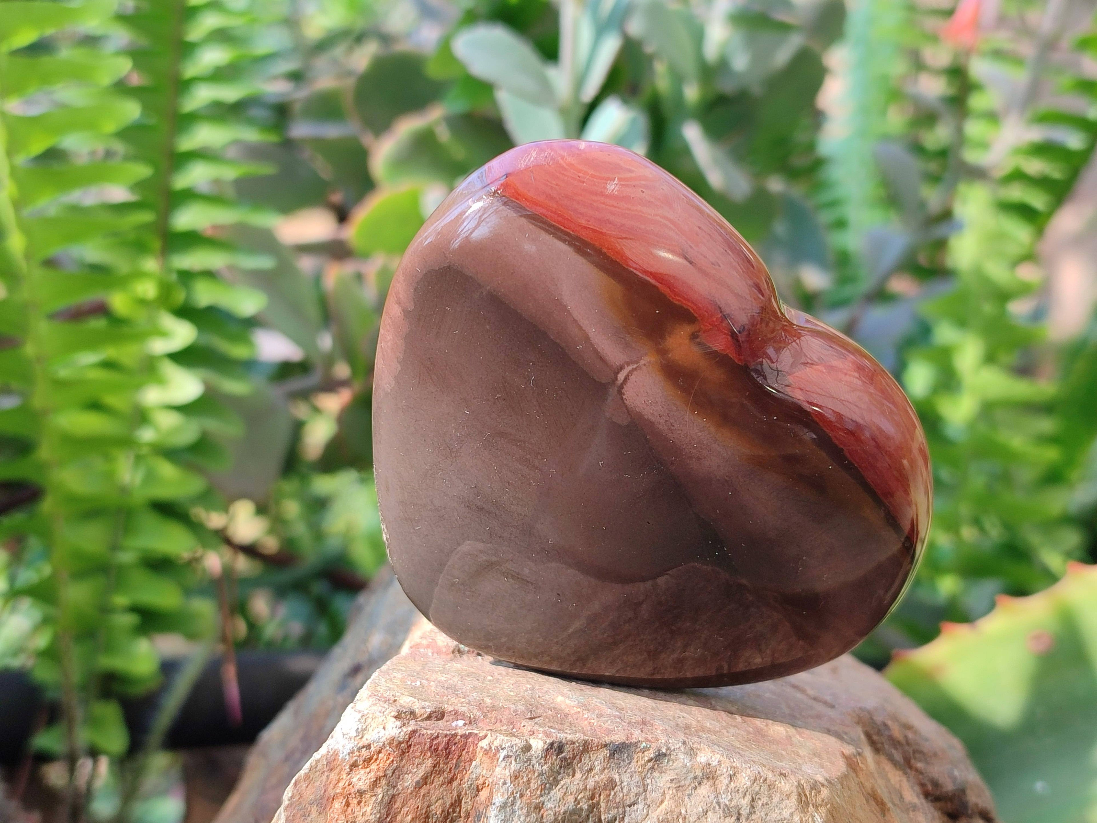 Polished Polychrome Jasper Hearts x 6 From NW Coast, Madagascar - Toprock Gemstones and Minerals 