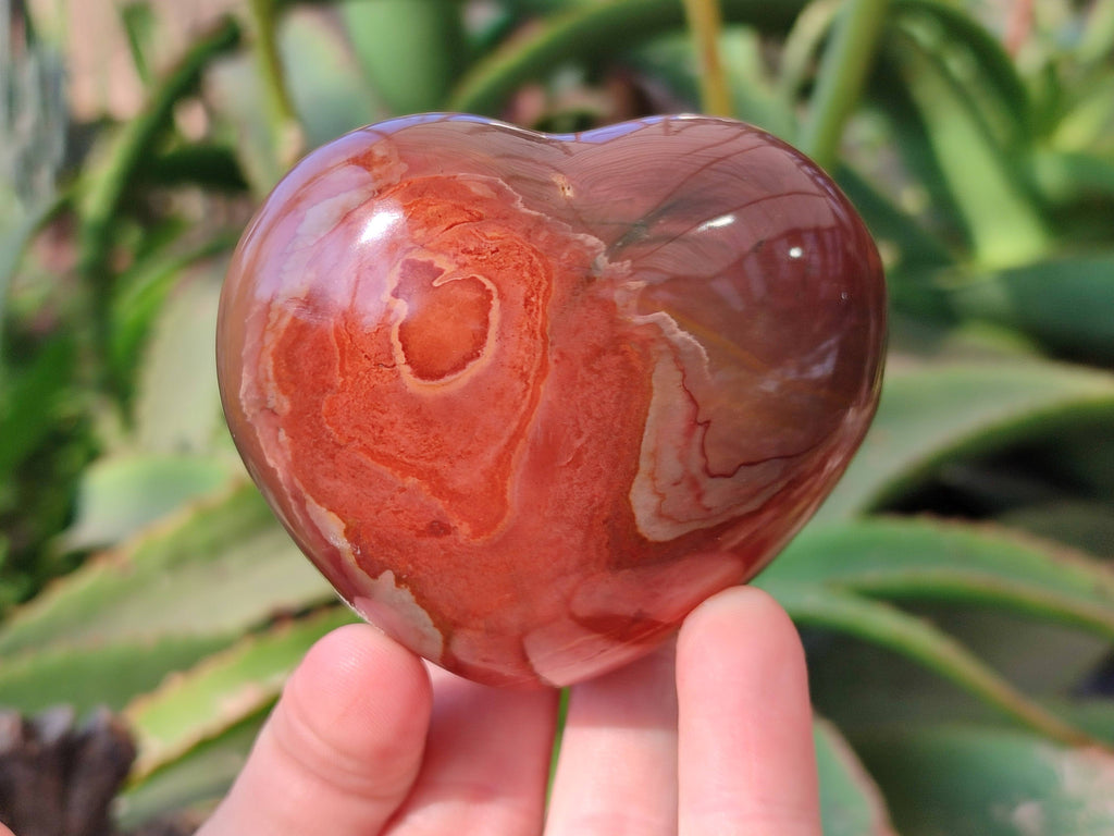 Polished Polychrome Jasper Hearts x 6 From NW Coast, Madagascar - Toprock Gemstones and Minerals 