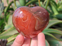 Polished Polychrome Jasper Hearts x 6 From NW Coast, Madagascar