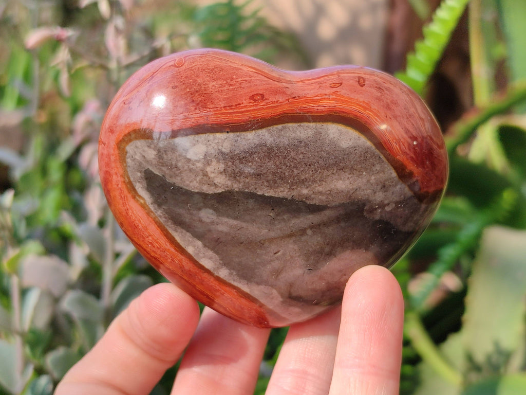 Polished Polychrome Jasper Hearts x 6 From NW Coast, Madagascar - Toprock Gemstones and Minerals 
